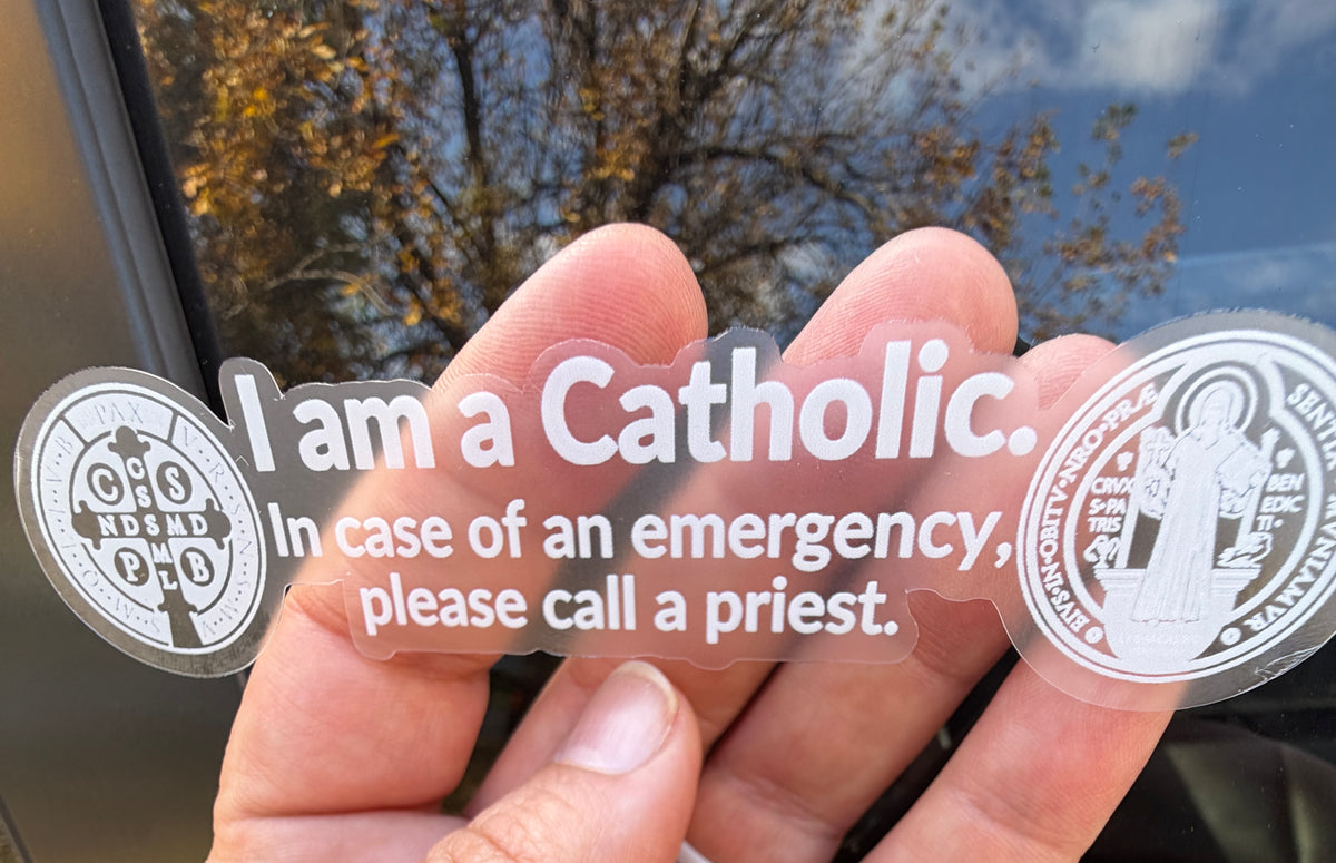 St. Benedict Medal Catholic Emergency Car Window Sticker