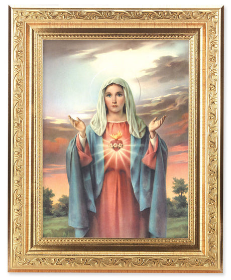 Immaculate Heart of Mary 6x8 Print Under Glass