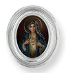 Immaculate Heart of Mary Small 4.5 Inch Oval Framed Print