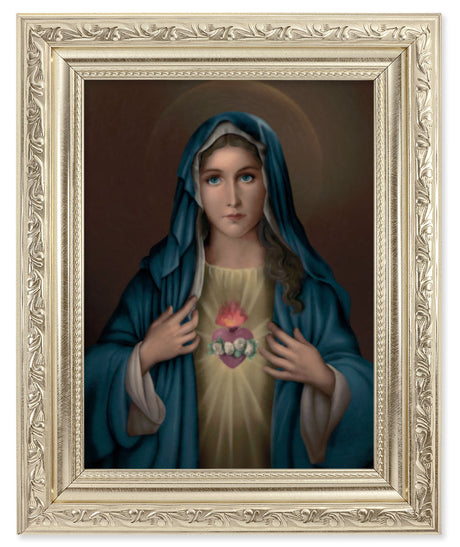 Immaculate Heart of Mary by Simeone 6x8 Print Under Glass