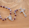 January Dark Red Aurora Glass Bead Rosary