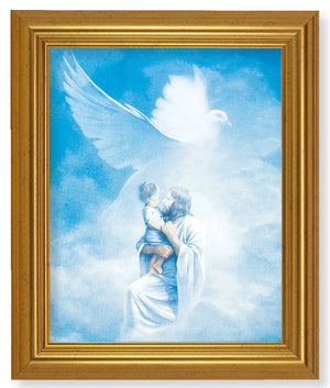 Jesus Holding Child In Heaven 8x10 Framed Print Under Glass