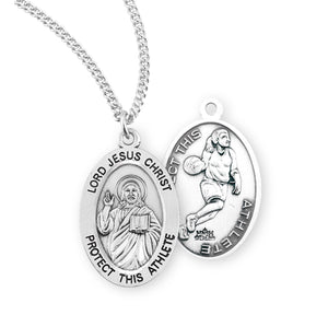 Jesus Protect this Basketball Athlete Medal Girl