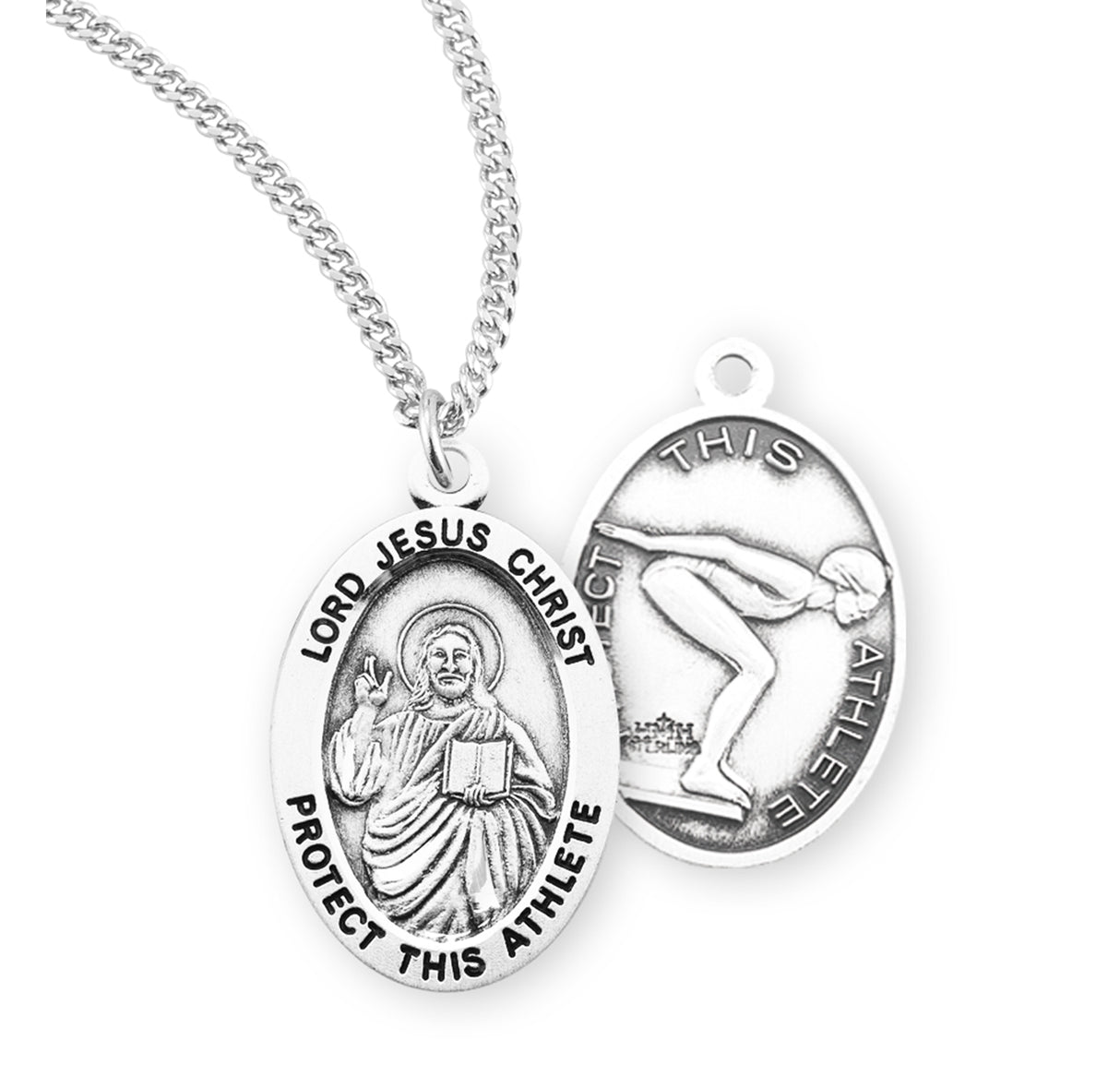 Jesus Protect this Swimming Athlete Medal Girl