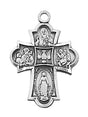 Engraved 4-Way Medal Necklace, Sterling or Pewter