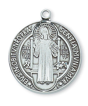 Men's Sterling Silver St. Benedict Medal