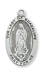Sterling Silver Engravable Guadalupe Medal, Patroness of Mexico