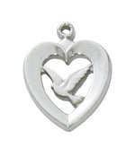 Heart with Dove Confirmation Necklace