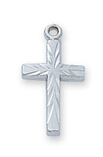 Petite Sterling Silver Cross Necklace for Girls