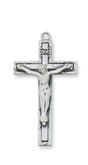 Sterling Silver Crucifix Necklace with Stainless Chain