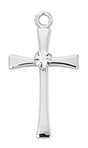 Crystal Cross Necklace in Sterling, Gold or Rose Gold