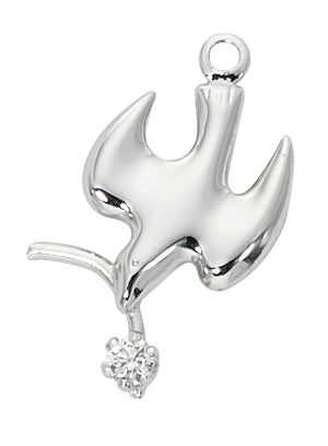 Holy Spirit Dove Pendant with Cubic Zirconia