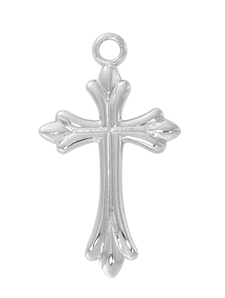 Polished Cross Necklace, Sterling or Gold over Sterling