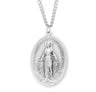 Oval Miraculous Pendant with Chain for Men