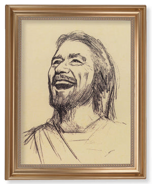 Laughing Christ 11x14 Framed Print Artboard