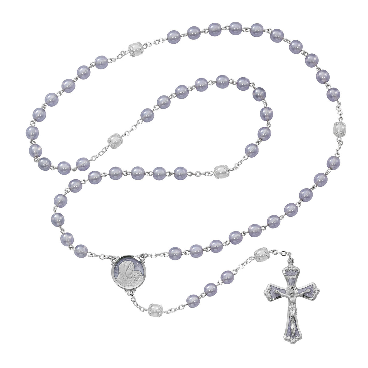 Lavender Enamel Rosary