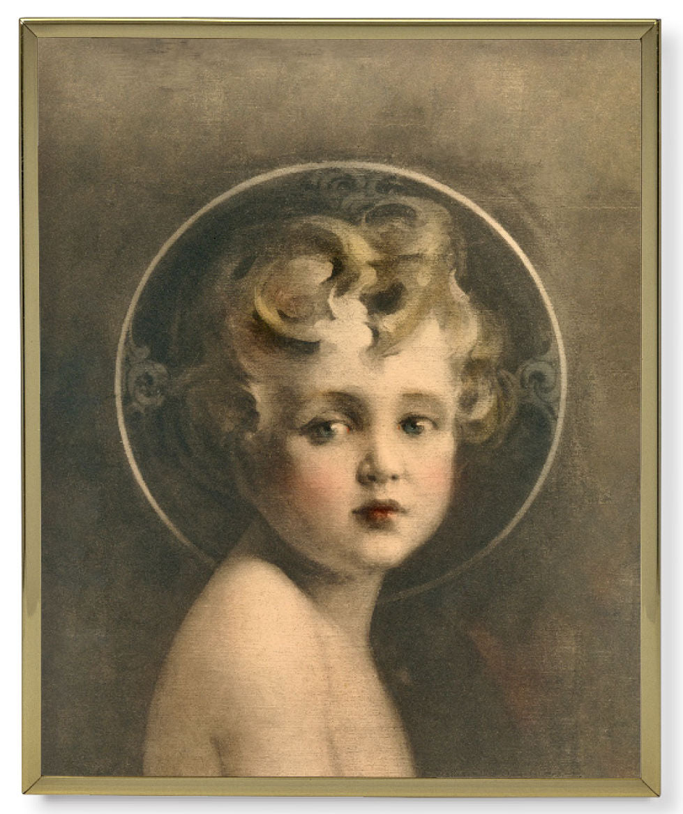 Light of the World by Chambers Gold Frame Plaque