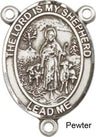Lord is My Shepherd Rosary Centerpiece Sterling Silver or Pewter