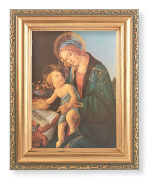 Madonna of the Book by Botticelli 4x5.5 Print Under Glass