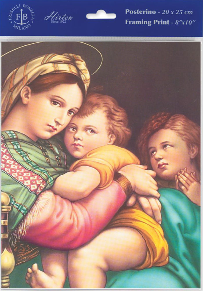 fratelli bonella イタリア製　リッピ　マドンナ Madonna & Child Print - Sold in 3 per pack