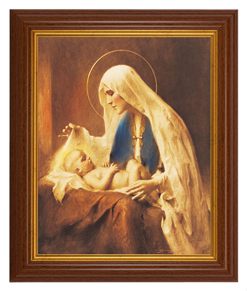 Madonna and Child by Chambers 8x10 Textured Artboard Dark Walnut Frame