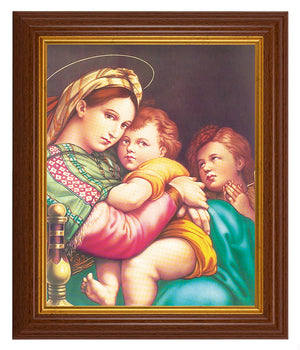 Madonna and Child by Raphael 8x10 Textured Artboard Dark Walnut Frame
