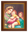 Madonna and Child by Raphael 8x10 Textured Artboard Dark Walnut Frame