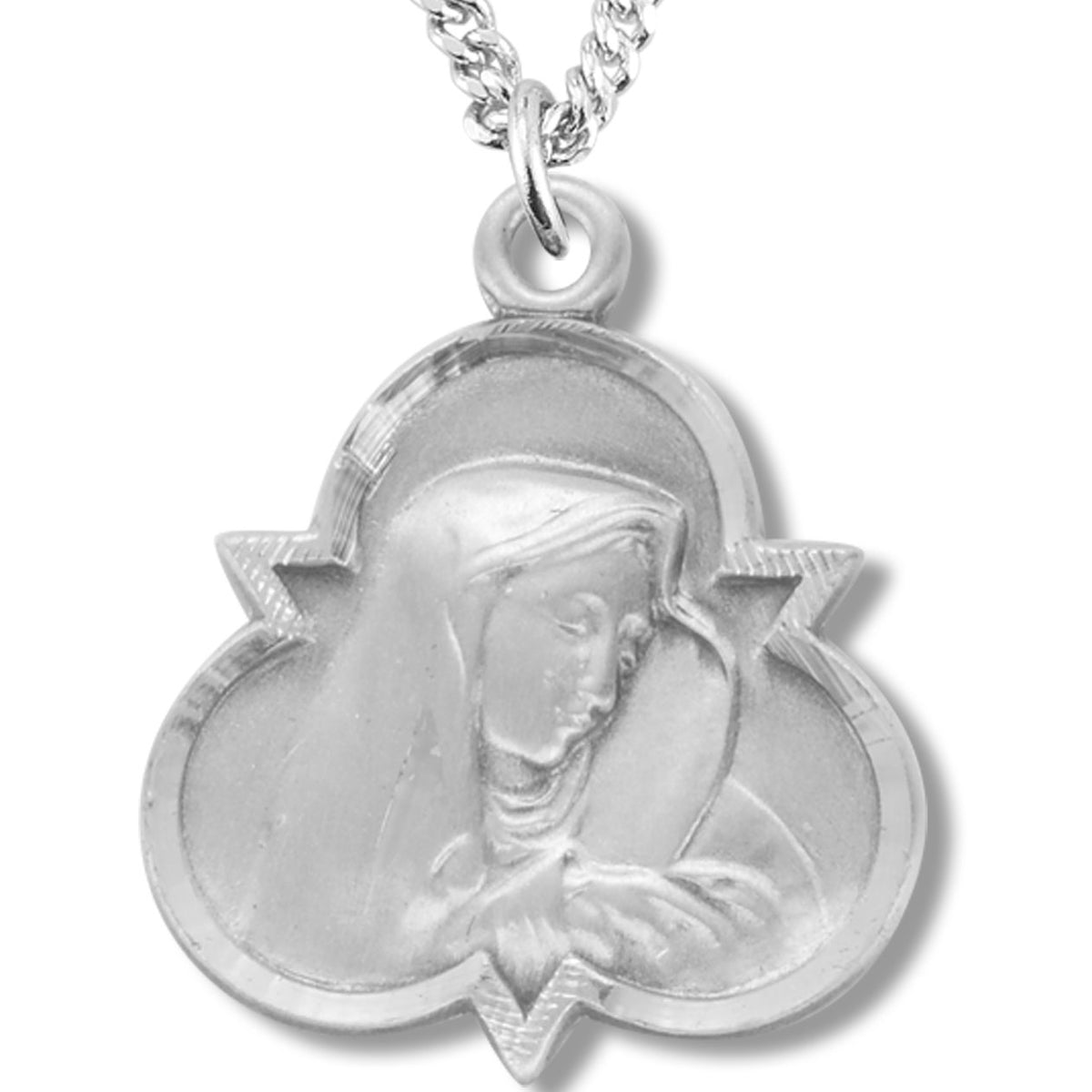 Madonna and Child Medal Sterling Silver – Catholic Faith Store