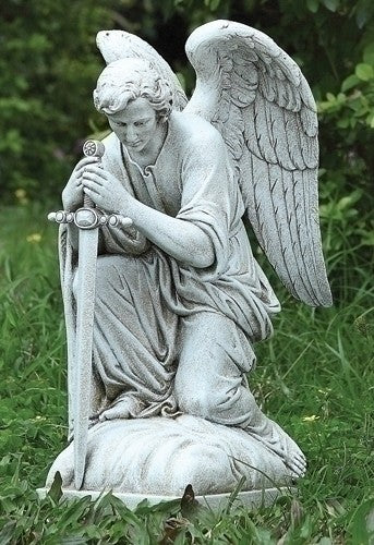 Male Kneeling Angel Statue - 13 1/4"
