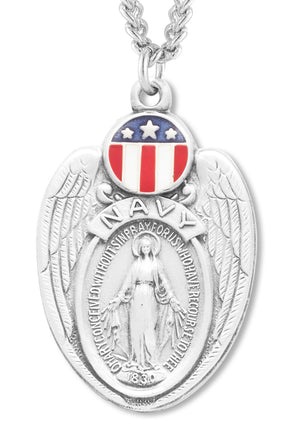 Mary Navy Medal Sterling Silver