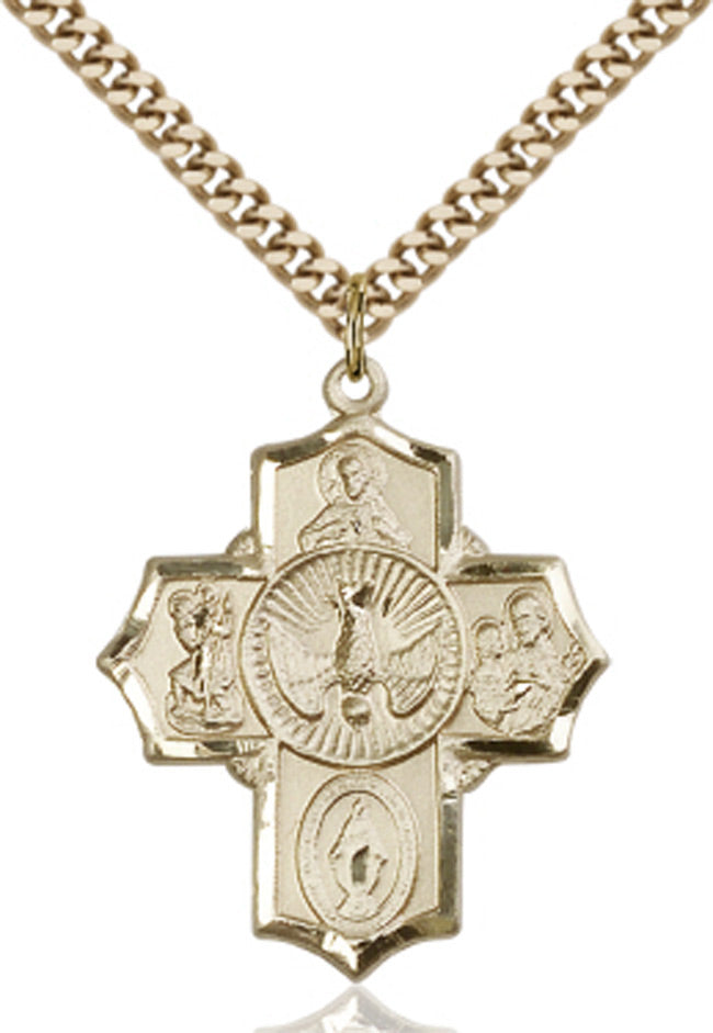 Men's 5-Way Medal with Pointed Tips