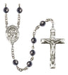 Angel de la Guardia Silver Plated Rosary for Men