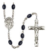 Angel de la Guardia Silver Plated Rosary for Men
