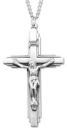 Large Art Deco Crucifix Pendant for Men