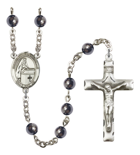 Blessed Emilee Doultremont Silver Plated Rosary for Men