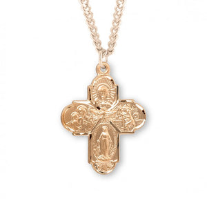 Classic Four Way Pendant with Floral Center for Men