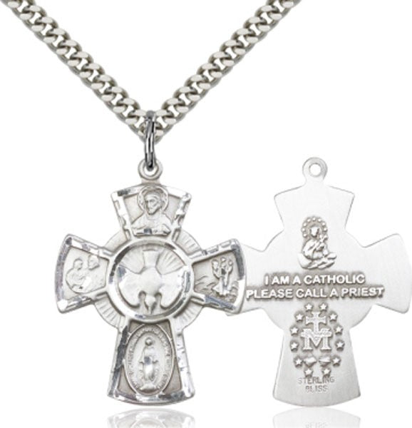 Five-Way Medal with Large Center Dove for Women