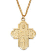Four-Way Gold Over Sterling Silver Medal for Men