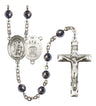 Guardian Angel Air Force Silver Plated Rosary for Men
