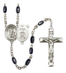 Guardian Angel Air Force Silver Plated Rosary for Men