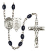 Guardian Angel Air Force Silver Plated Rosary for Men