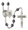 Guardian Angel Coast Guard Silver Plated Rosary for Men