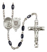 Guardian Angel Coast Guard Silver Plated Rosary for Men