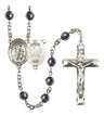 Guardian Angel National Guard Silver Plated Rosary for Men