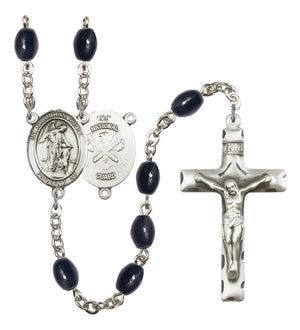 Guardian Angel National Guard Silver Plated Rosary for Men