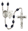 Guardian Angel Paratrooper Silver Plated Rosary for Men