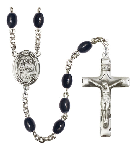 Holy Family Silver Plated Rosary for Men