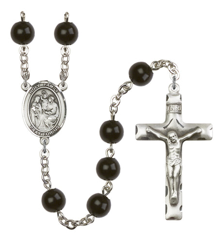Holy Family Silver Plated Rosary for Men