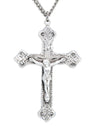 Large Budded Edge Crucifix Pendant for Men
