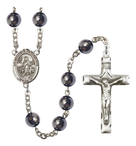 Lord Is My Shepherd Silver Plated Rosary for Men